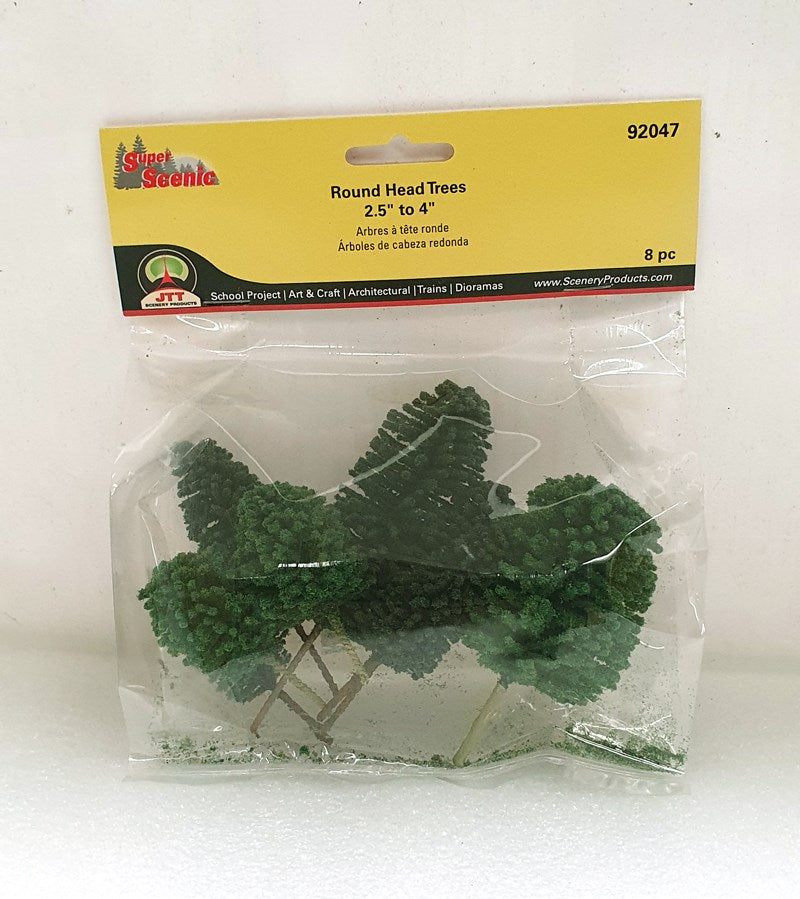 JTT Scenery 92047 60-100mm Round Head Trees (8pk) - Hobby City NZ (7716352458989)