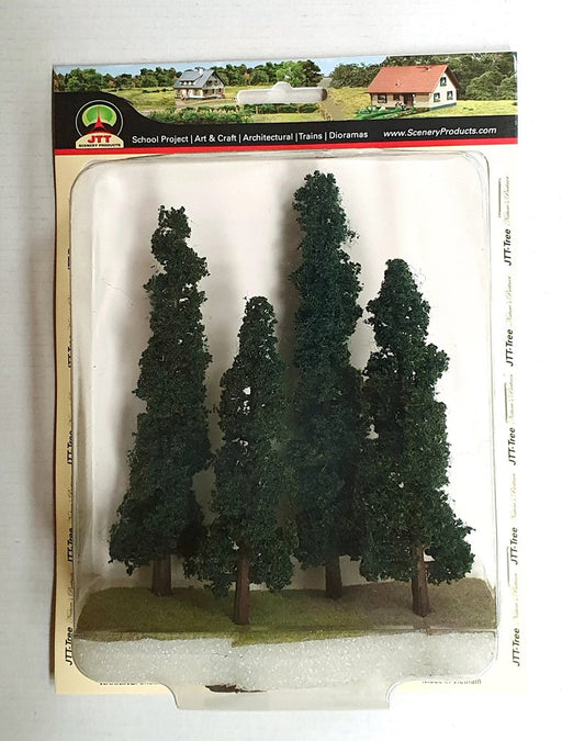 JTT Scenery 92160 Standing Conifers 100-150mm(4) (8346421428461)