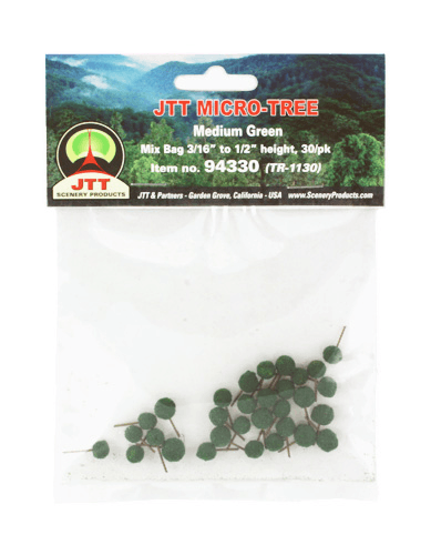 cJTT Scenery 94330 Micro-Tree Medium Green (30) (8324602331373)