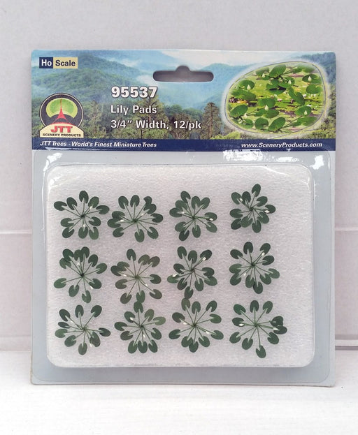 JTT Scenery 95537 HO Scale Lily Pads (12 Pack) (8294592610541)