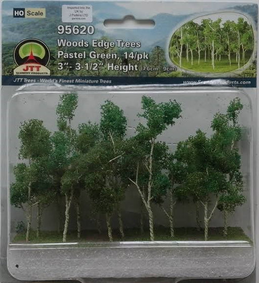 JTT Scenery 95620 1/100 Wood Edge Trees P Green (8324630773997)