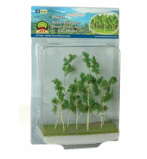 JTT Scenery 95621 O: Wood Edge Trees P Green(8) (8346423918829)