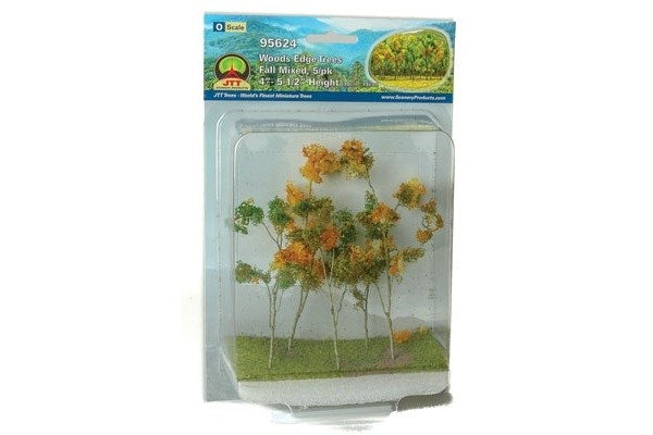 JTT Scenery 95624 Wood's Edge Trees Mixed Fall (O Scale) - 5pk (8324797890797)