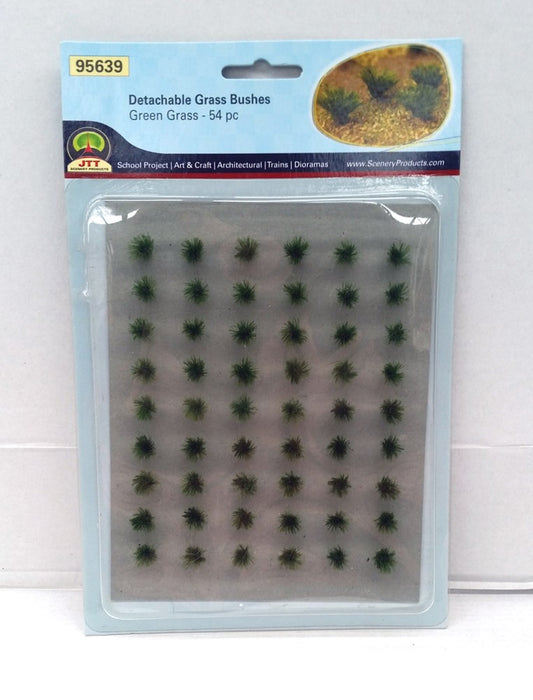 JTT Scenery 95639 Detachable Grass Bushes - Green Grass (48pk) (8324648206573)