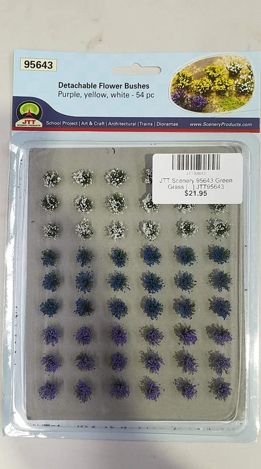 JTT Scenery 95643 Detachable Flower Bushes (51 Pack) (8324648239341)