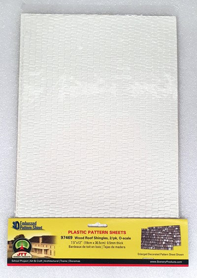 JTT Scenery 97469 Wood Roof Shingles - Styrene Pattern Sheets (2pk)