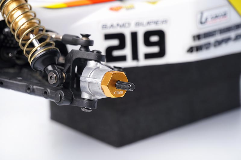 Koswork KOS04307 Kyosho +1mm Widened Wheel Hub Mid/Turbo/Optima/Javelin/Ultima (2) (9003639603437)