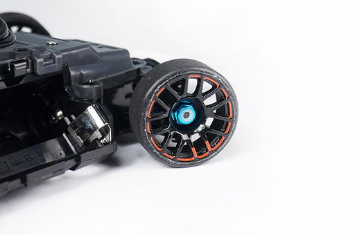 Koswork KOS04371-1F M2 Aluminum Flanged Nylon Lock Nuts Mini-Z Blue (w/container) (5) (9001931407597)