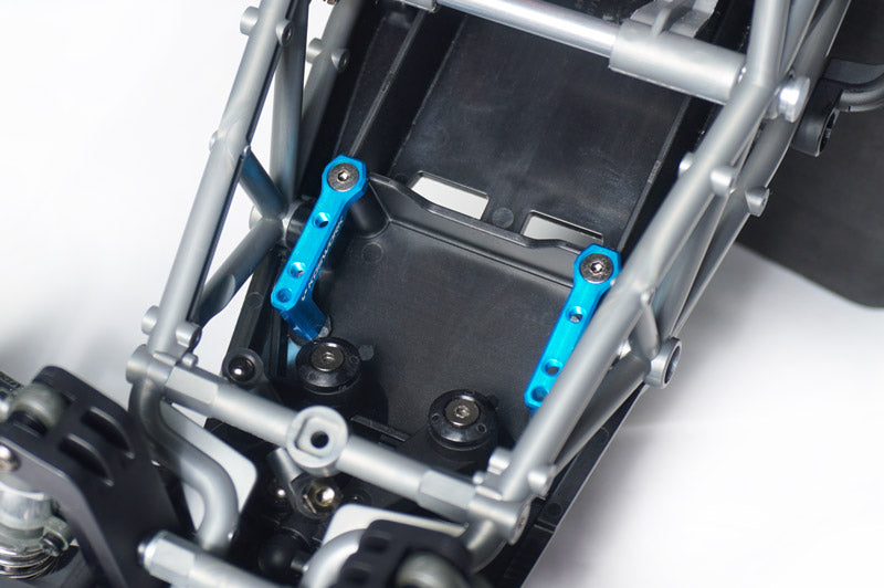 Koswork KOS04401 Tamiya BBX Aluminum Servo Mounts/Stay (2) BB-01 Blue (9001931505901)