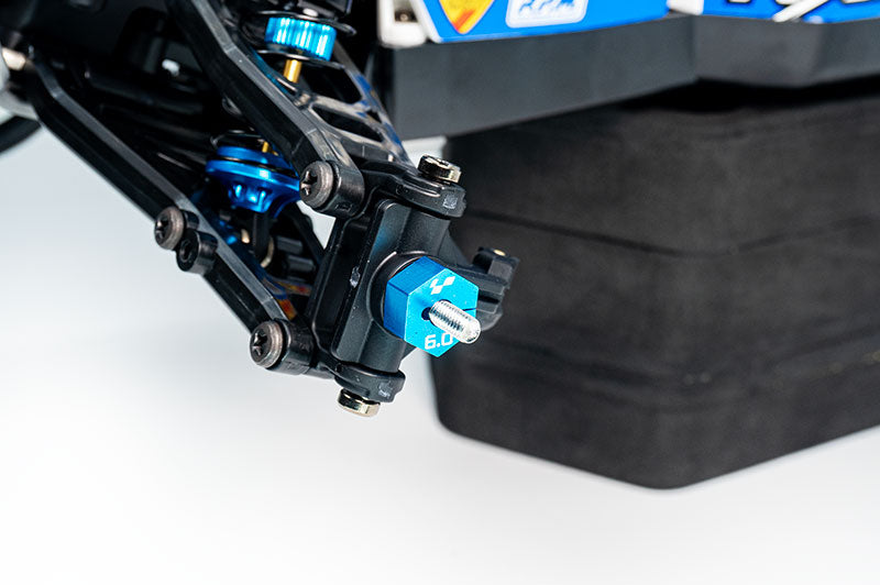 Koswork KOS04408 Tamiya 6mm Aluminum Clamping Wheel Hex (4) Blue (9001931604205)