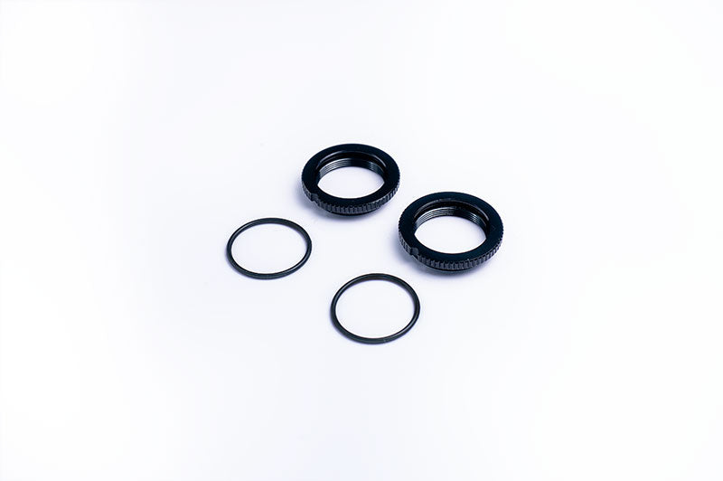 Koswork KOS04812BK Threaded Collar w/O-rings Black for 12mm Shock AE Tamiya (2) (9001932226797)