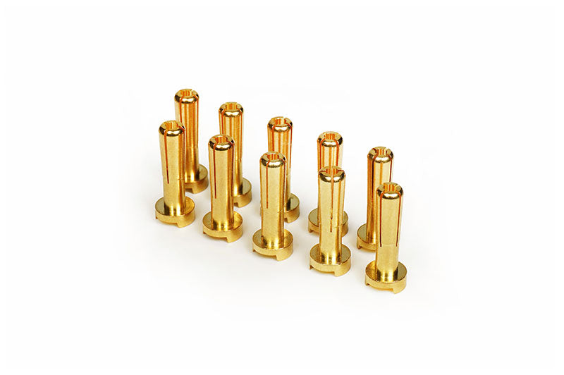 Koswork KOS05031-4TEN 4mm Gold Bullet Connector/Plug (10) (9001932980461)