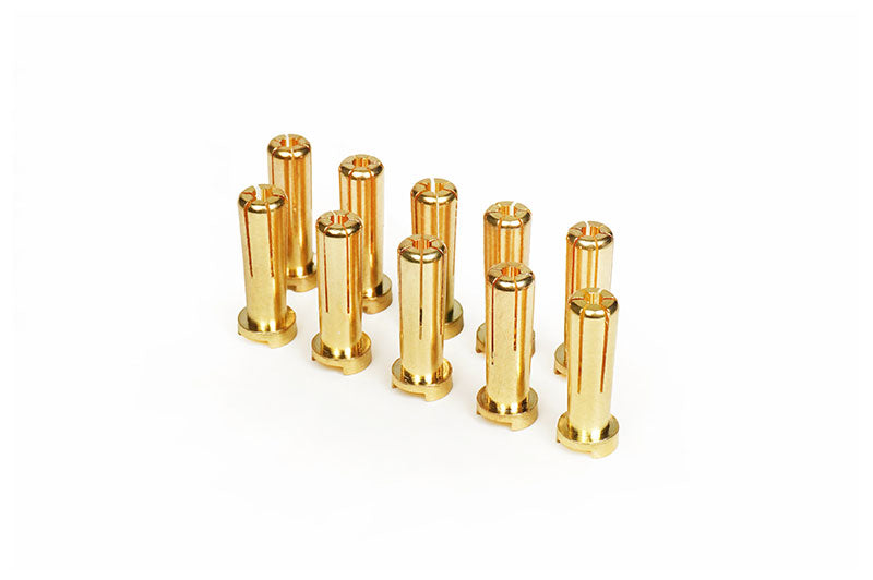 Koswork KOS05031-5TEN 5mm Gold Bullet Connector/Plug (10) (9001933111533)