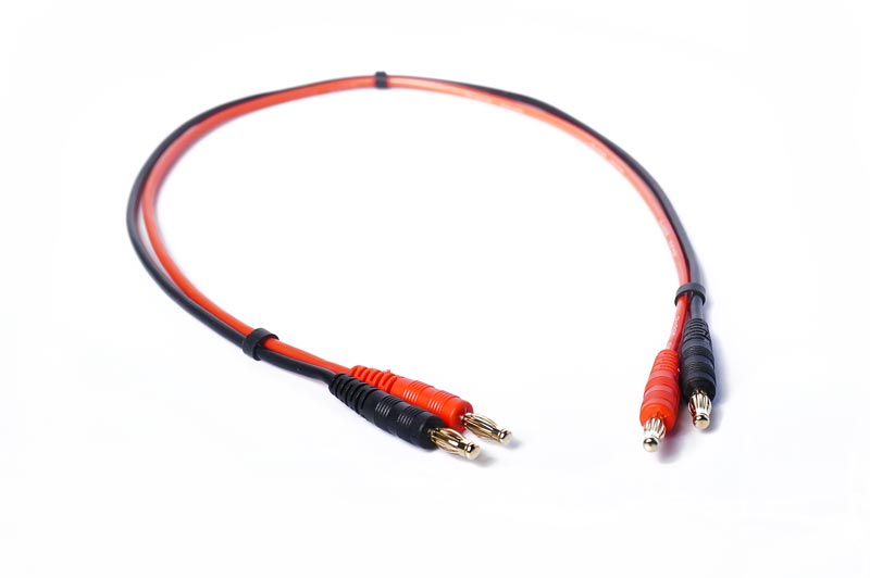 Koswork KOS05111-34 High Efficiency Power Lead/Cable (Banana to Banana 4mm Plugs) 50cm (9001933603053)