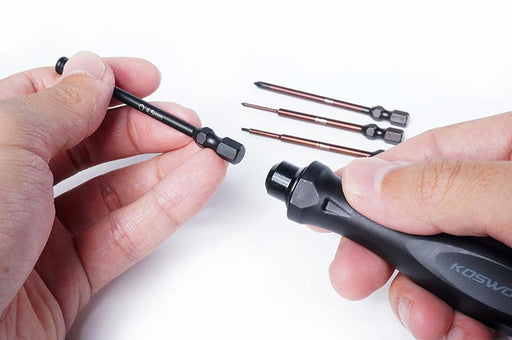 Koswork KOS13204-1/4MINI4 Mini-Z 4pcs Mini Car Tool Set (H1.5, N4.5, P00 & P1) 1/4" Drive Hex (9001934815469)