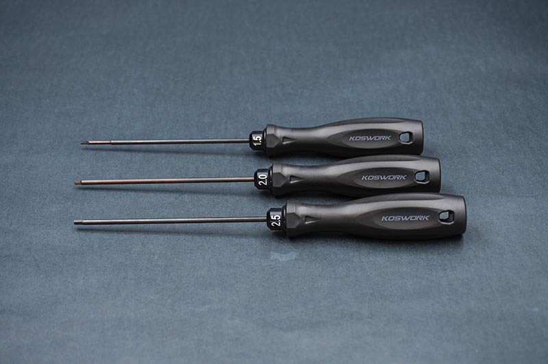 Koswork KOS13204-HSET3 Hex Wrench Set 1.5mm, 2.0mm & 2.5mm (w/120mm Tip) (9003644911853)