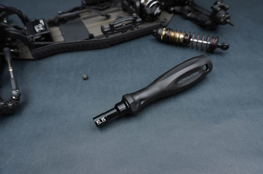 Koswork KOS13204-N55 Hard Coated Aluminum 5.5mm Compact Nut Driver (For 3mm nut) (9003644977389)