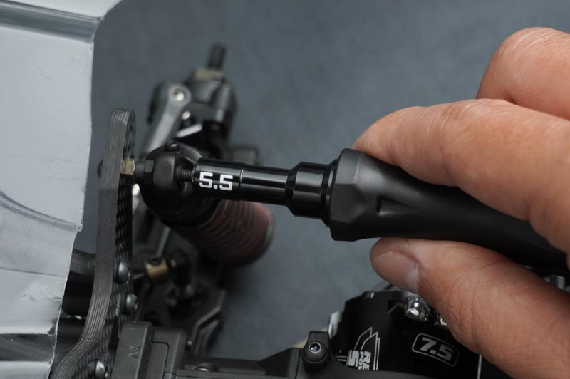 Koswork KOS13204-N55 Hard Coated Aluminum 5.5mm Compact Nut Driver (For 3mm nut) (9003644977389)