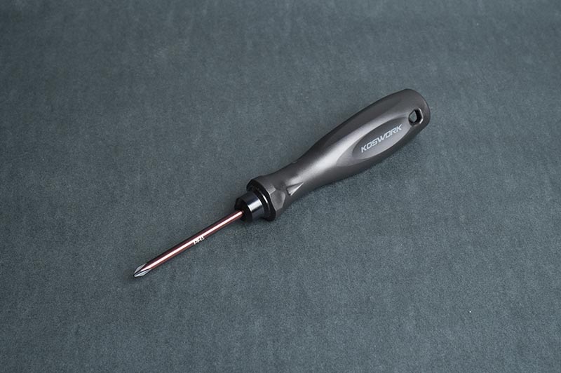 Koswork KOS13213-P1 Phillips Screwdriver PH1 4mm (w/68mm Tip) (Light Tri Handle) (9003646157037)