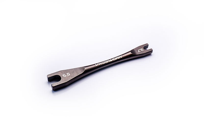 Koswork KOS13235-3.7 With 3.7mm Steel Turnbuckle Wrench (3.7mm & 5.5mm) (For Associated & 3mm Nut) (9003647303917)