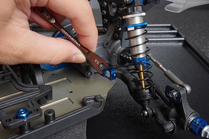 Koswork KOS13235 Steel Turnbuckle Wrench (3.2mm & 5.5mm) (For Associated Cars & 3mm Nut) (9003647271149)