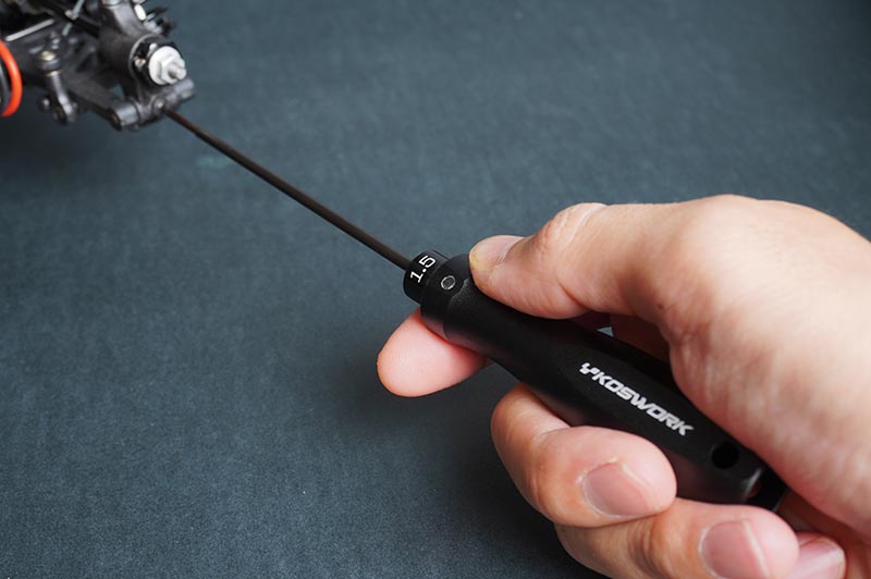 Koswork KOS13251-H15 Hex Wrench 1.5mm (w/120mm Tip) (Alum. Tri Handle) (9001936584941)