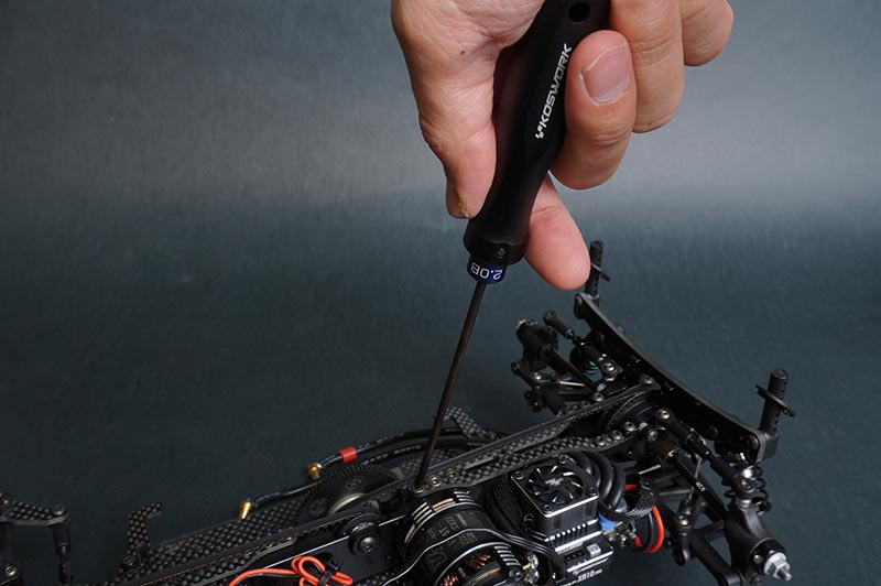 Koswork KOS13251-H20B Ball End Hex Wrench 2.0mm (w/120mm Tip) (Alum. Tri Handle) (9001936683245)