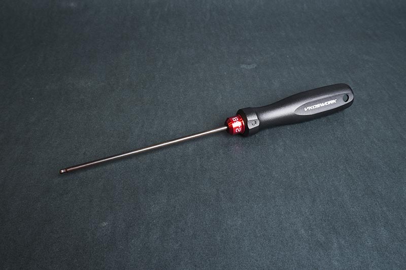 Koswork KOS13251-H25B Ball End Hex Wrench 2.5mm (w/120mm Tip) (Alum. Tri Handle) (9001936748781)