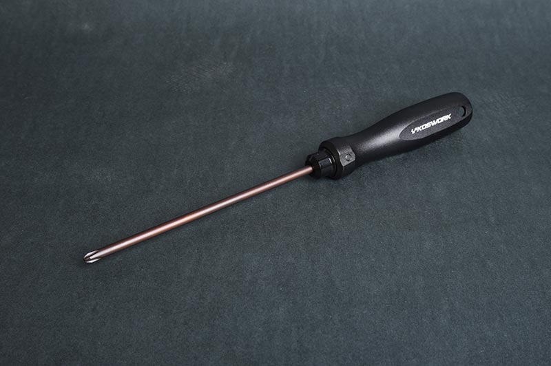 Koswork KOS13251-P4 Phillips Screwdriver #2 Large 4.0mm (For Tamiya Cars & Associated RC10) (Alum Tri Handle) (9003647729901)