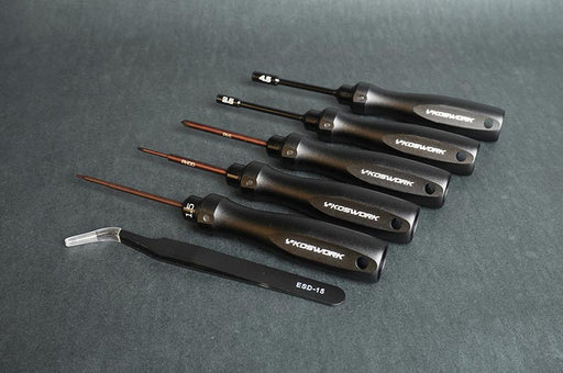 Koswork KOS13252-MINI6 Mini-Z Mini Car Tool Set (6pcs) (Alum Tri Handle) (9001936847085)