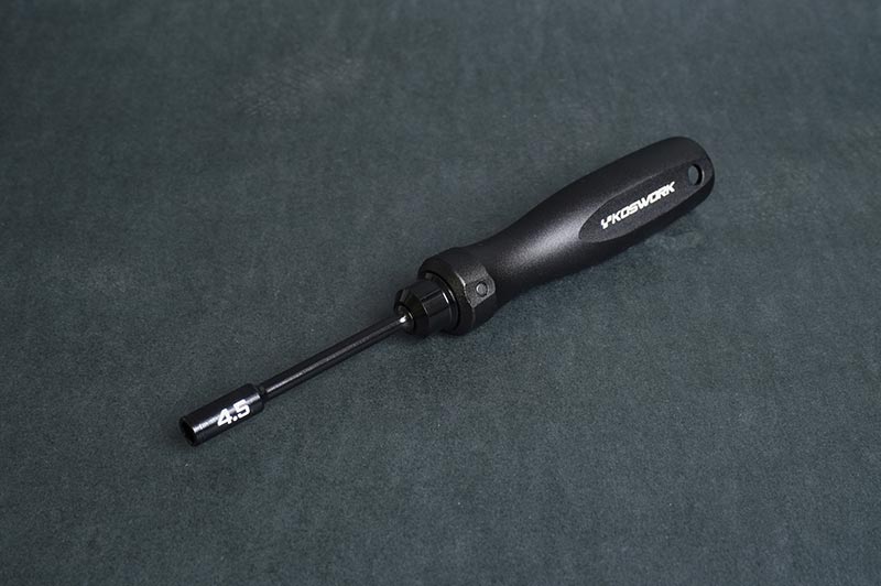 Koswork KOS13252-N45 Aluminum 4.5mm Wheel Nut Driver (For Mini) (w/68mm Tip) (Alum Tri Handle) (9001936945389)
