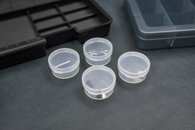 Koswork KOS14011 Clear Round Container (w/lid, ID 25mm, H12mm) (10pcs) (9003649138925)