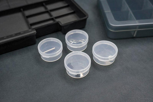 Koswork KOS14011 Clear Round Container (w/lid, ID 25mm, H12mm) (10pcs) (9003649138925)