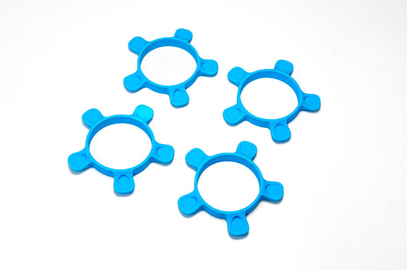 Koswork Blue 1/10 TC Touring/Sedan, 1/10 Buggy UFO High Strength Silicone Tire Glue Bands (4) - KOS14607B