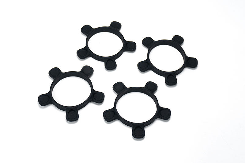 Koswork Black 1/10 TC Touring/Sedan, 1/10 Buggy UFO High Strength Silicone Tire Glue Bands (4) - KOS14607BK
