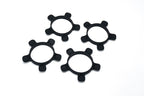 Koswork Black 1/10 TC Touring/Sedan, 1/10 Buggy UFO High Strength Silicone Tire Glue Bands (4) - KOS14607BK