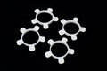 Koswork White Tyre Glue Bands Touring Car & Buggy High Strength Silicone (4) 1/10 - KOS14607W
