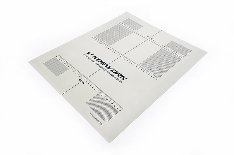 Koswork KOS18011 390x470mm Plastic Decal (for 1/10 & 1/8 Buggy & On-Road Car Setup Board) (9003649302765)