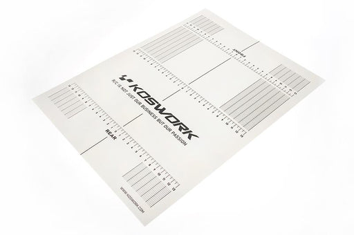 Koswork KOS18013 290x390mm Plastic Decal (for 1/10 Sedan/Touring On-Road Car Setup Board) (9003649368301)