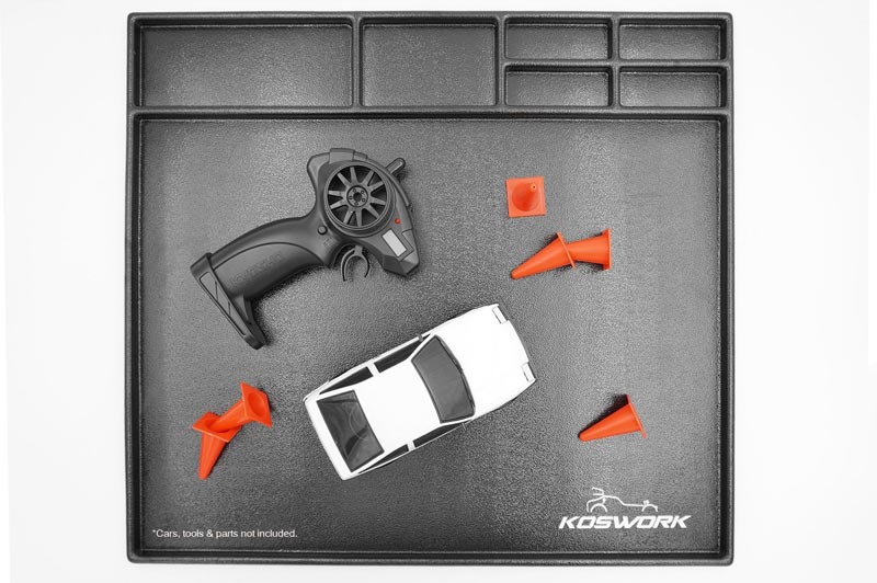 Koswork KOS32120-450BK Assembly Tray / Cleaning Tray 450*400*10mm Black (1/10 M Size, 1/18, Min-Z & Mini 4WD) (9001939271917)
