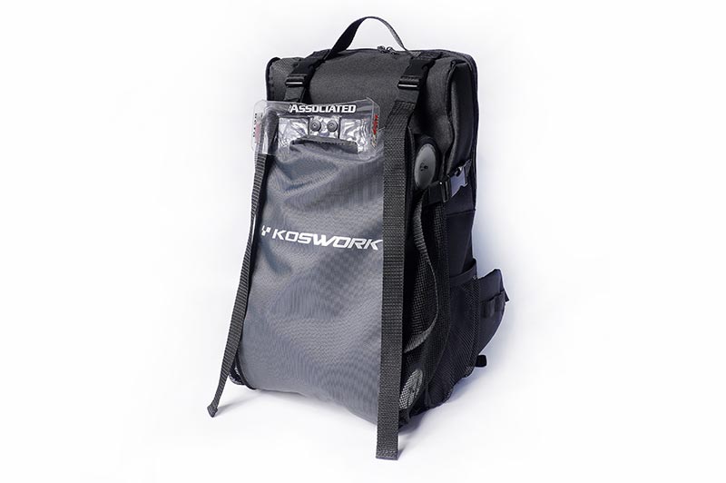 Koswork KOS32213BK RC Car Expandable Backpack (1/8 Buggy, 1/10 Buggy, Truck, Touring & Crawler) Black (9001939796205)