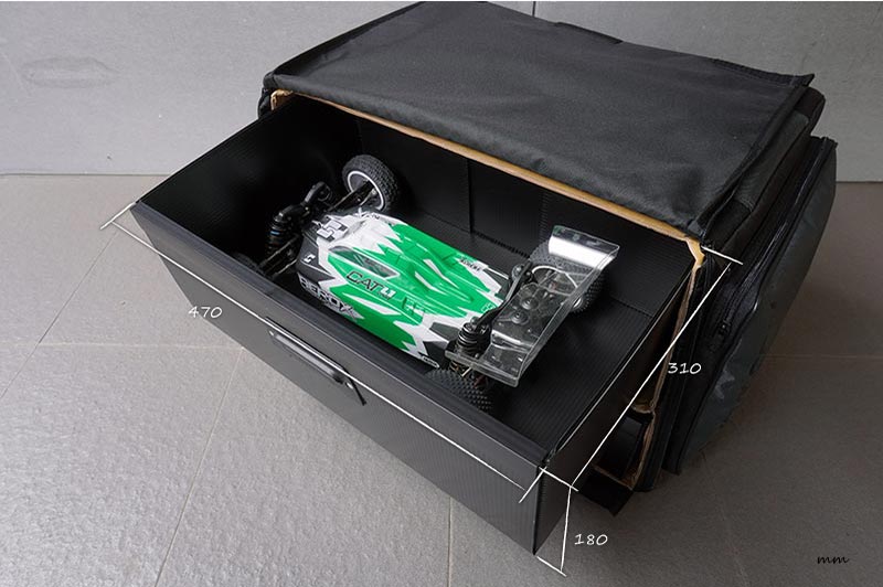 Koswork KOS32221 1/10 Compact 3 Drawer Buggy Bag (1/10, 1 Large & 2 Medium) (9001940025581)