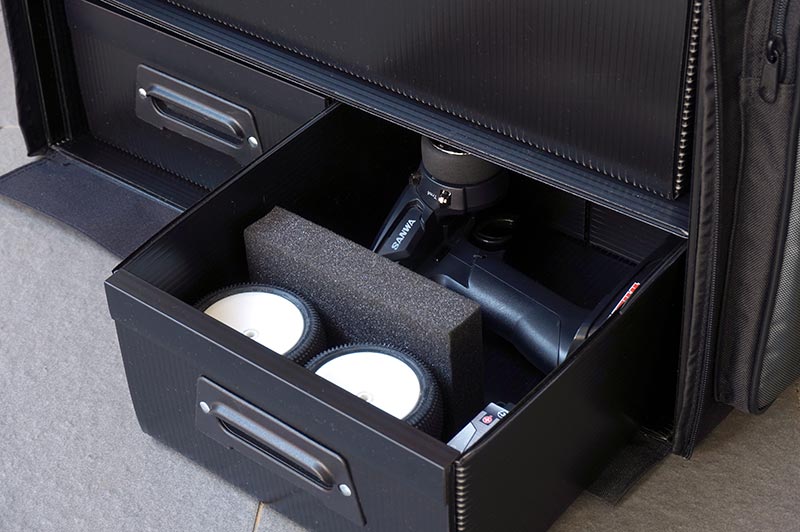 Koswork KOS32221PP 1/10 Compact 3 Drawer PP Frame Buggy Bag (1/10, 1 Large & 2 Medium) (9001940091117)