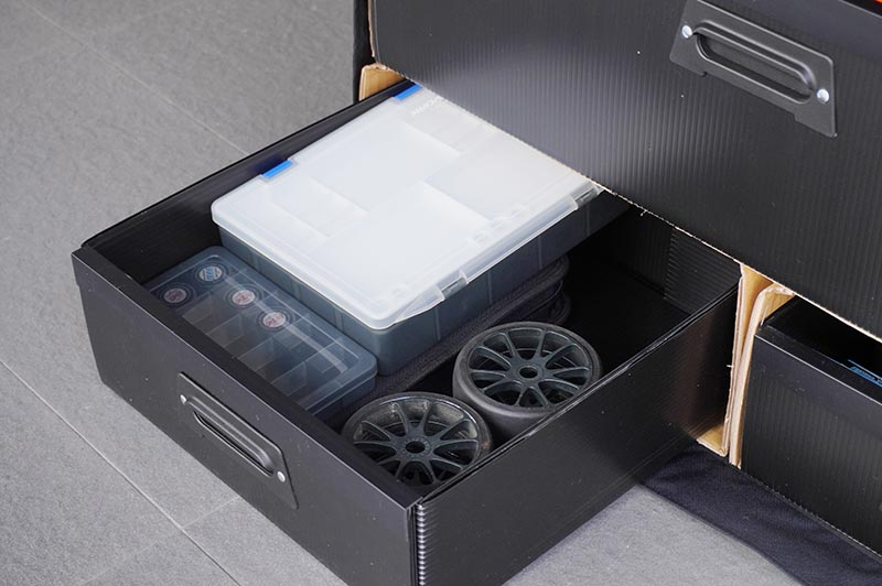 Koswork KOS32224 1/8 GT Compact 3 Drawer Car Bag (1/8 GT, 1 Large & 2 Medium) (9003651924205)