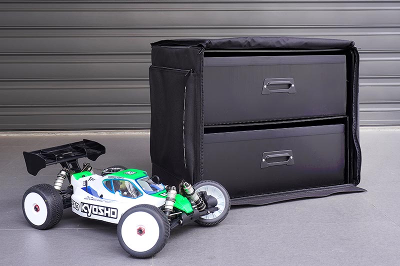 Koswork KOS32252PP 1/8 Dual Drawer PP Frame Buggy/Onroad Car Bag (1/8, 2 Large) (9003652612333)