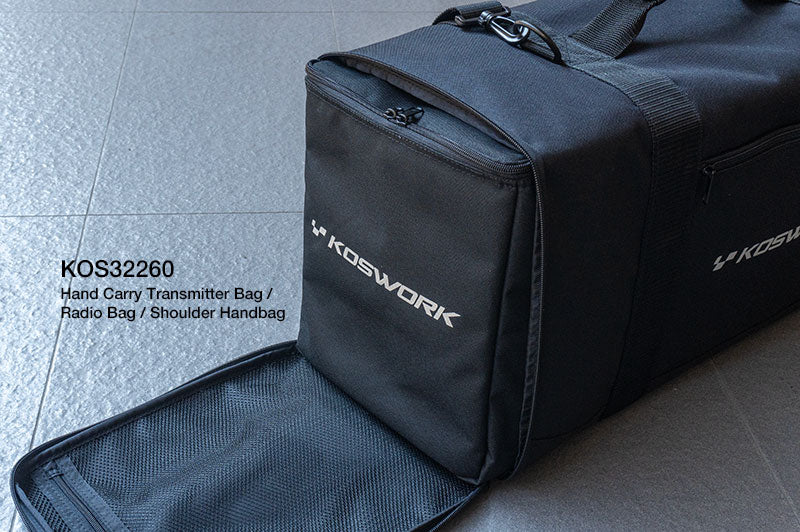 Koswork KOS32286 1/10 Side Touring / Drift / Small Car Racing Bag (w/Radio Bag & 2 Car Cases ) (9003654054125)