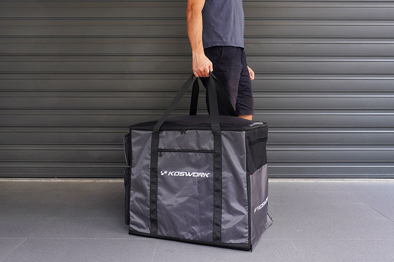 Koswork KOS32292 1/8 One Large & Two Mid Drawer Side Buggy/Onroad Car Carrying Bag (Top Open Design) (9003654217965)