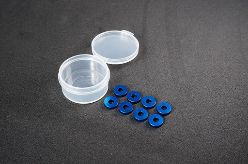 Koswork KOS40308-2B 3x8x2mm 3mm Aluminum Washer Blue (8pcs) (9003656184045)