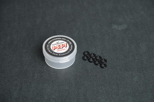 Koswork KOS40355-1 3x5.5x1mm 3mm Aluminum Washer Black (8pcs) (9003656249581)