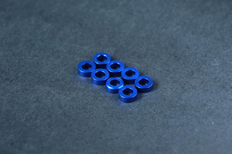 Koswork KOS40355-2B 3x5.5x2mm 3mm Aluminum Washer Blue (8pcs) (9003656413421)
